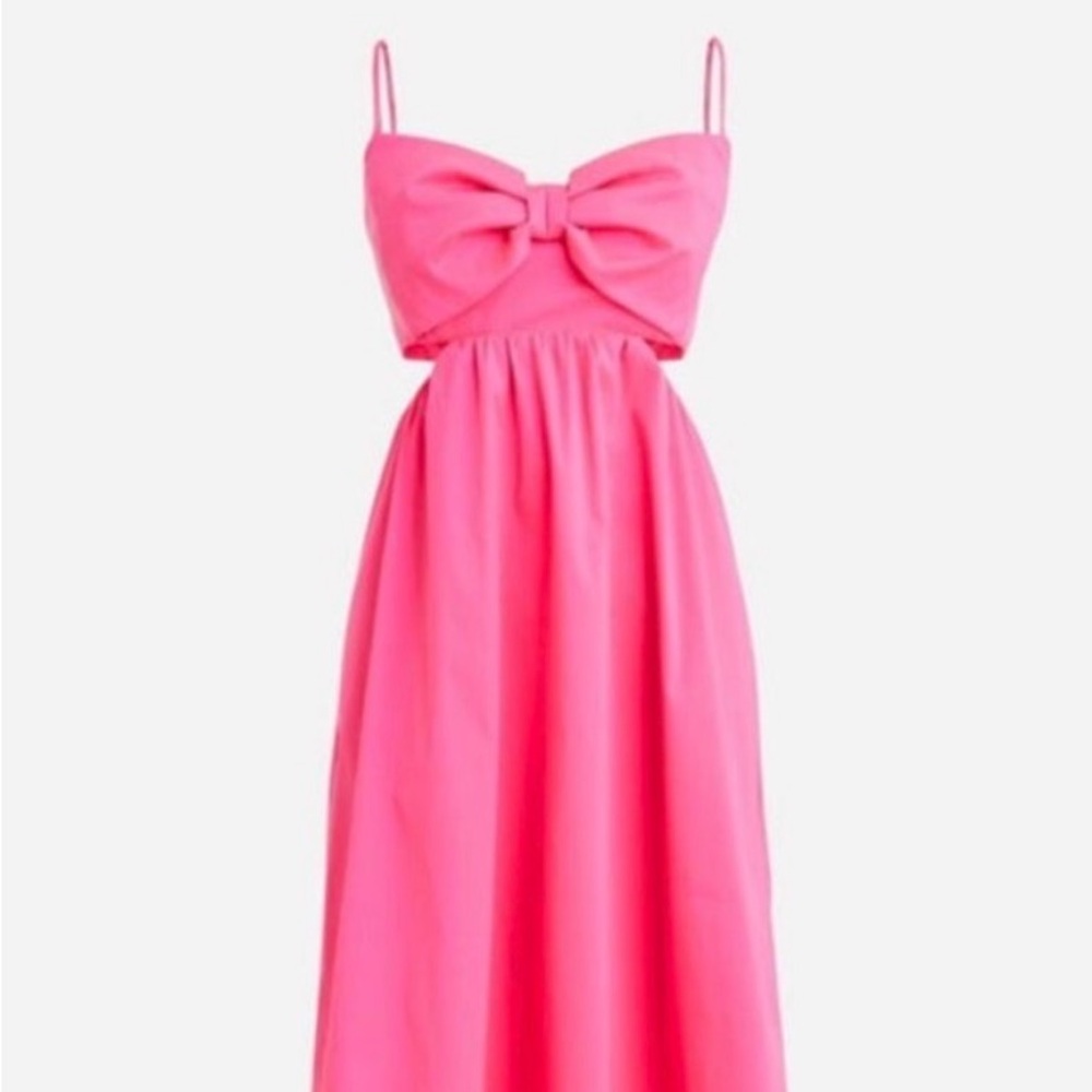 J. Crew Collection Pink Taffeta Dress with Bow NWT